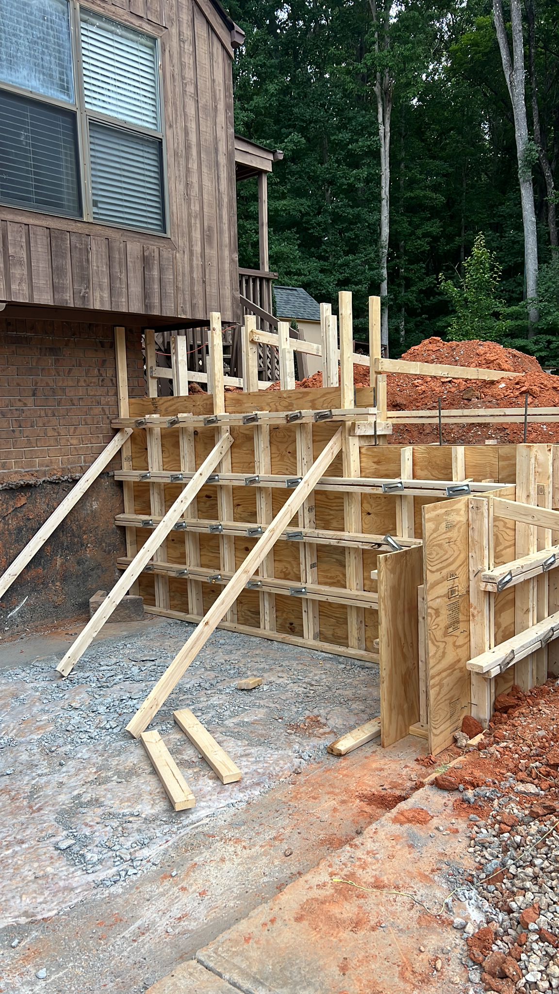 Concrete driveway construction